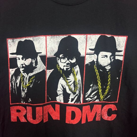 Run DMC Gold Donkey Ropes Raising Hell Distressed Rap Tee Small - Picture 2 of 4